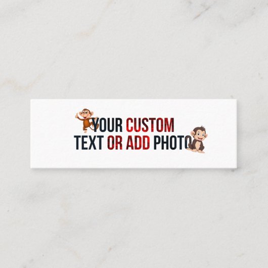 Remove This Design & Add Your Own Design Mini コーリングカード (正面)