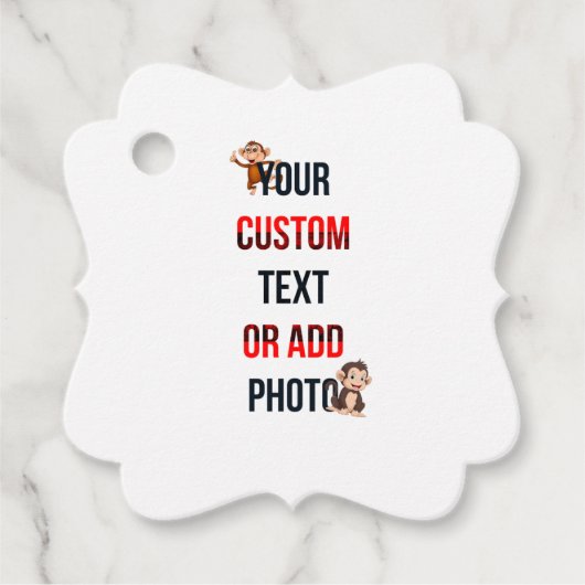 Remove This Design & Add Your Own Design Square フェイバータグ (正面)