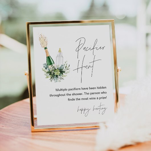 REMYおしゃぶり狩りベビーシャワーゲームサイン ポスター