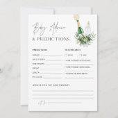 REMYベビーシャワーアドバイス及び予測カード 招待状 (正面)