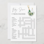 REMYベビーシャワークロスワードゲーム – Poppinボトル 招待状 (正面)