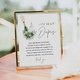 REMY深夜おむつ赤ちゃんシャワーのサイン ポスター