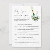 REMY ベビーシャワー・サーベー・セイズ・ゲーム - ポッピン・ボトルズ 招待状 (正面)