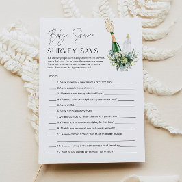 REMY ベビーシャワー・サーベー・セイズ・ゲーム - ポッピン・ボトルズ 招待状