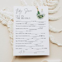 REMY Baby Shower Libsゲーム空白のに5x7を埋める 招待状