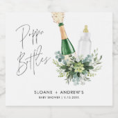 REMY Poppinボトルベビーシャワー スパークリングワインラベル (シングルラベル)