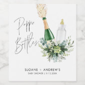 REMY Poppinボトルベビーシャワー ワインラベル (シングルラベル)