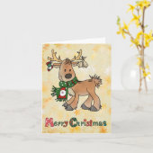 Ren zu Weihnachten カード (黄色い花)