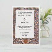 Renaissance 1475 Medieval Illuminated Wedding 招待状 (スタンド正面)