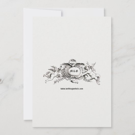 Renaissance 1475 Medieval Illuminated Wedding 招待状 (裏面)