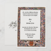 Renaissance 1475 Medieval Illuminated Wedding 招待状 (正面/裏面)