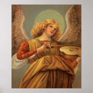 Renaissance Angel Playing Violin Melozzo da Forli ポスター