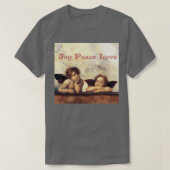 RENAISSANCE ANGELS Winged Cherubs Joy Peace Love Tシャツ (デザイン正面)