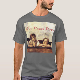 RENAISSANCE ANGELS Winged Cherubs Joy Peace Love Tシャツ
