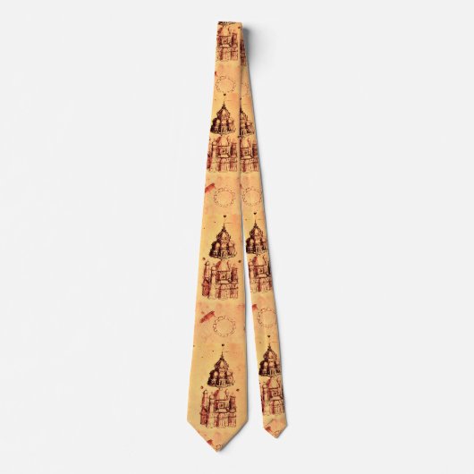 RENAISSANCE ARCHITECTURAL DRAWING by Leonardo  ネクタイ (正面)