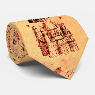 RENAISSANCE ARCHITECTURAL DRAWING by Leonardo ネクタイ