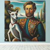 Renaissance Elegance Italian Greyhound and Noble  キャンバスプリント (インサイチュ (ウッドフロア))