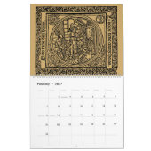 Renaissance Era Medieval Gothic 1492 カレンダー (2月 2027)