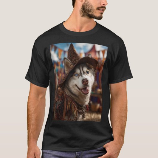 Renaissance Faire Dogs: Siberian Husky Tシャツ (正面)