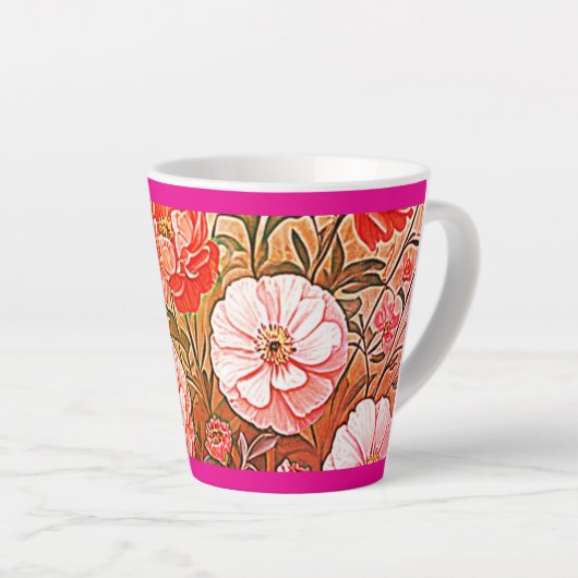 Renaissance Floral Mug カフェラテマグ (右アングル)