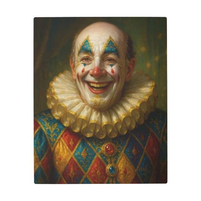 Renaissance Jester Metal Wall Art - Harlequin  メタルプリント (正面)