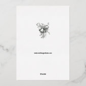 Renaissance Medieval Foliage Border Wedding 箔招待状 (裏面)