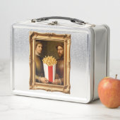 Renaissance Men Holding Modern French Fries メタルランチボックス (インサイチュ)