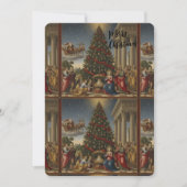 Renaissance Nativity Santa Christmas Card 5x7 シーズンカード (正面)