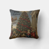 Renaissance Nativity Santa Christmas Tree クッション (裏面)