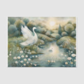 Renaissance painting with swan and lake 薄葉紙 (正面)