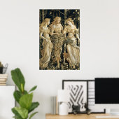 Renaissance Three Graces Art Print Mythical Forest ポスター (ホームオフィス)