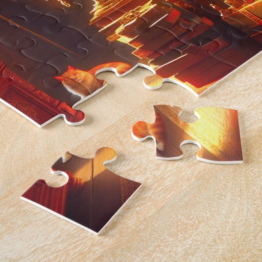 Renaissance Wizard at Desk Ancient Study & Books ジグソーパズル (側面)