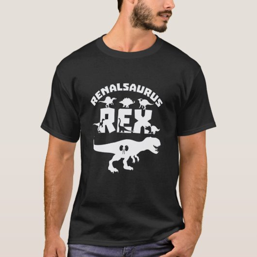 Renalsaurus Rex - 腎臓内科看護師 腎臓病 Tシャツ (正面)