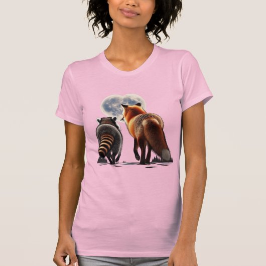 Renard Roux et Raton Laveur : Coeur de Lune Tシャツ (正面)