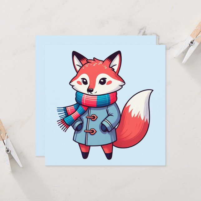 Renard roux hivernale enfantin (正面/裏面インサイチュ)