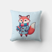 Renard roux hivernale enfantin クッション (正面)