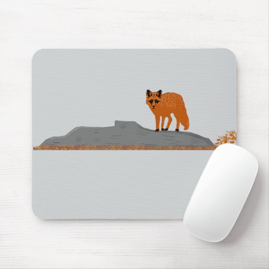 🦊 Renard sur le Rocher マウスパッド (マウス)