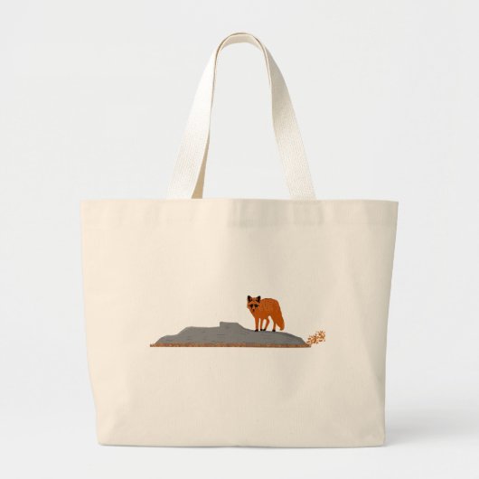 🦊Renard sur le Rocher ラージトートバッグ (正面)
