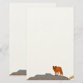 🦊 Renard sur le Rocher 便箋 (正面/裏面)