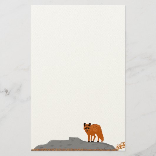 🦊 Renard sur le Rocher 便箋 (正面)