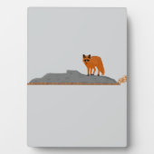 🦊Renard sur le Rocher – Décoration de Bureau フォトプラーク (正面)