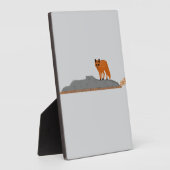 🦊Renard sur le Rocher – Décoration de Bureau フォトプラーク (側面)