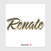 Renate black gold Lettering Aufkleber Sticker シール (シート)