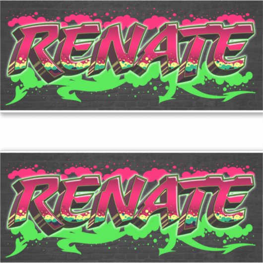 Renate Vorname Name Graffiti Aufkleber Sticker シール (正面)