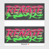 Renate Vorname Name Graffiti Aufkleber Sticker シール (シート)