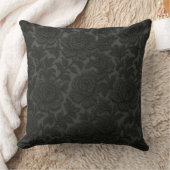 Renda floral detalhada em preto desing クッション (ブランケット)