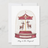 Rendeers Carousel Greetings Card 招待状 (正面)