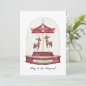 Rendeers Carousel Greetings Card 招待状 (スタンド正面)