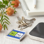 Rene定期的なテーブル名のキーリング キーホルダー (側面)