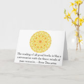 Rene Descartesの文献の引用文 カード (黄色い花)